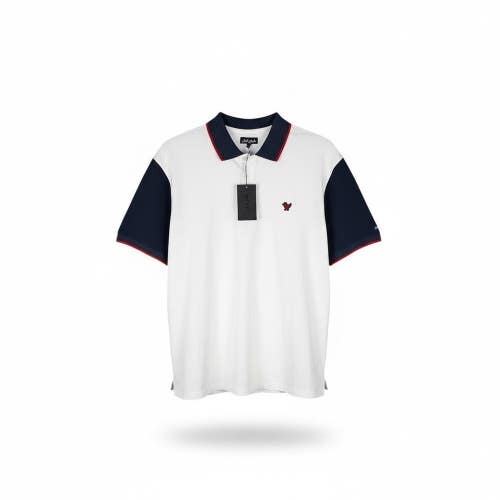Bad Birdie Pique Polo Shirt Men's M White Short Sleeve Golf Performance DSGL297