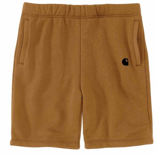 Carhartt Shorts Men 2XL Brown Fleece Relaxed Fit Midweight Elastic Waist DSGL403