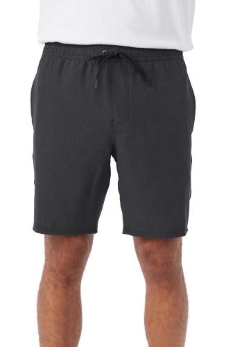 O'Neill Reserve Hybrid Shorts Men's XL Black 18" Inseam Drawstring Waist DSGL450