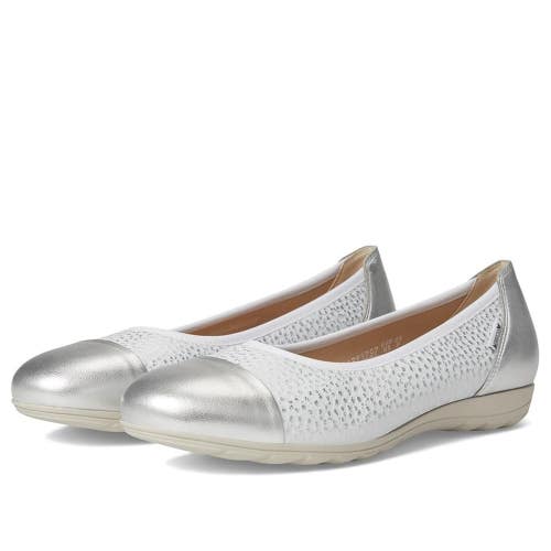 Mephisto Erika 1 Flat Womens US 8 Silver Charm Leather Round Toe Slip-On JZZ1139