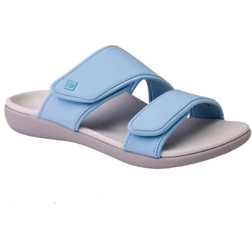 Spenco Kholo Nuevo Sandals Women's 7.5 Blue Slip On Arch Support Slide JZZ646