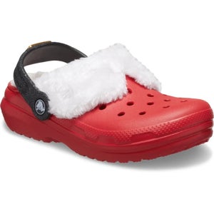 Crocs Classic Lined Santa 210931-6WE Clogs Kids US 3 Red Comfort Shoes KFC734