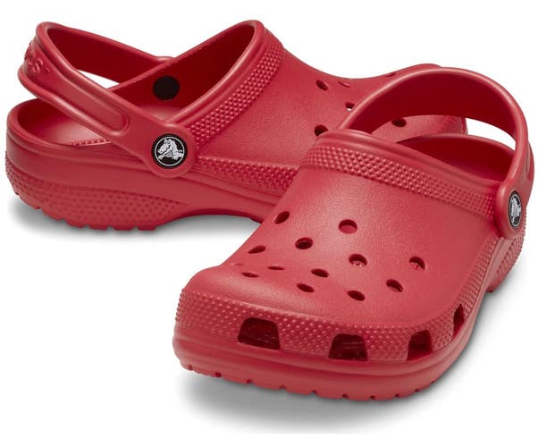 Crocs Classic 206990-6WC Clog Toddler US 9 Red Heel Strap Comfort Shoes KFC676