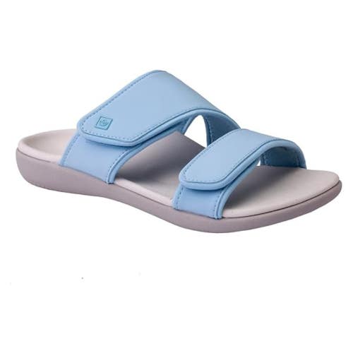 Spenco Kholo Nuevo Slide Women's 9.5 Blue Hook & Loop Adjustable Sandals JZZ1136
