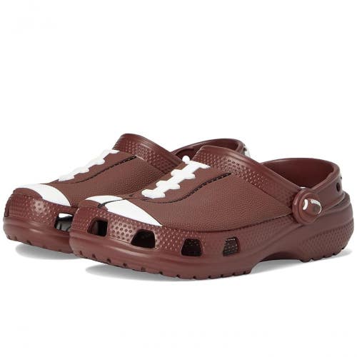 Crocs Classic Football 210158-2FL Clog Kids US 6 Dark Clay Comfort Shoes KFC728