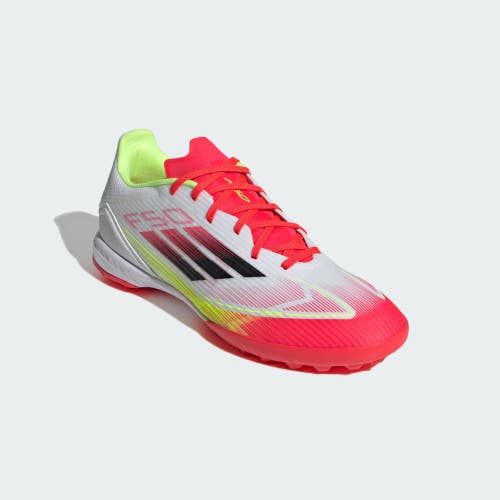 Adidas F50 League IE1231 Mens US 13 White Solar Yellow Turf Soccer Boots RHS5561