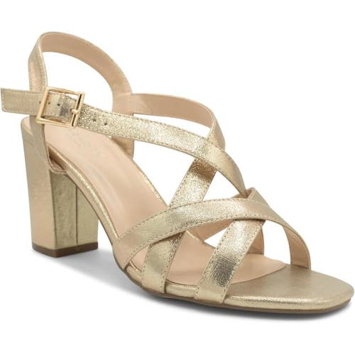 Paradox London Hilde Sandals Women's US 6 Champagne Block Heel Strappy GAL324