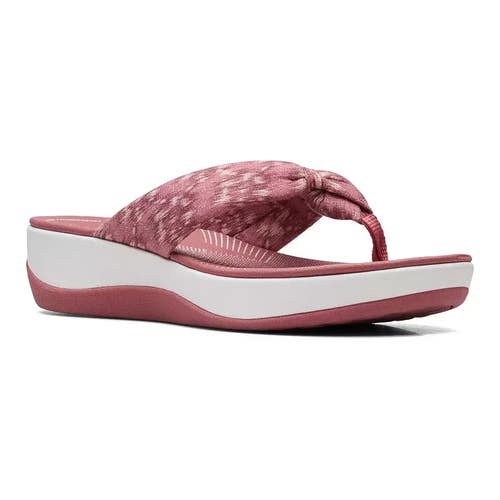 Clarks Arla Glison Sandals Women's US 11 Dusty Rose Toe Post Flip Flop GAL331
