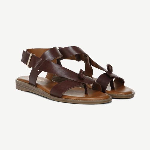 Franco Sarto Glenni Sandals Women's 6 Dark Brown Leather Open Toe Strappy GAL150