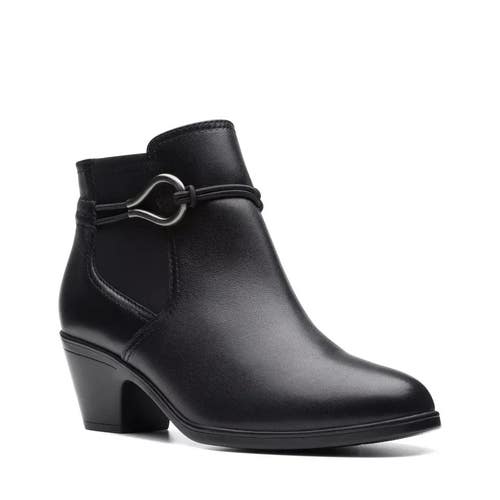 Clarks Emily2 Kaylie 26174079 Boots Women's US 9.5 Black Leather Bootie GAL313