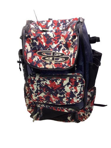 Used BoomBah 2 BAT BACKPACK RED DIGITAL CAMO BB/SB Player Backpack Navy Blue 11347-S000266045