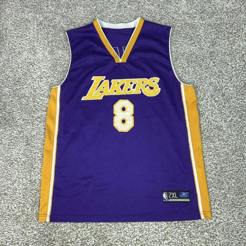 Los Angeles Lakers Jersey Mens 2XL Purple NBA Basketball Kobe Bryant 8 Reebok