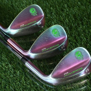BOMBTECH Golf Volcanic Torched Wedges Set GW, SW, LW Steel 52,56,60 RH ~ LOOK!!