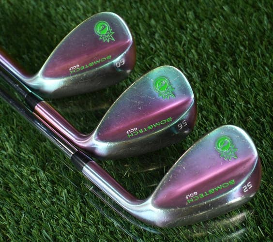 BOMBTECH Golf Volcanic Torched Wedges Set GW, SW, LW Steel 52,56,60 RH ~ LOOK!!