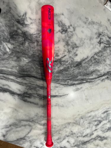 Very Clean 2025 Rawlings Icon Composite Electric Pink Unicorn USSSA Bat (-5) 25 oz 30" (Used)