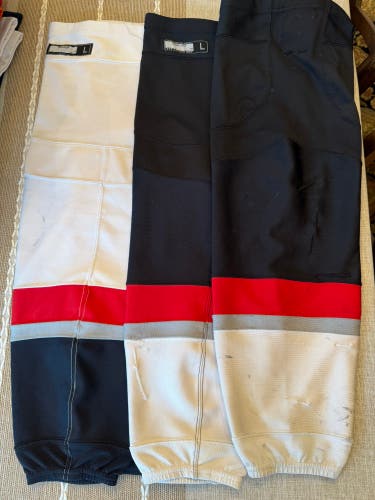 Portland Pirates Home and Away set Pro Stock Reebok Edge Socks  (Used)