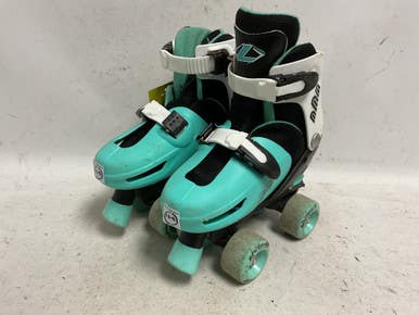 Used LENEXA Junior Roller Quad Skates Teal Adjustable 11855-S000200895