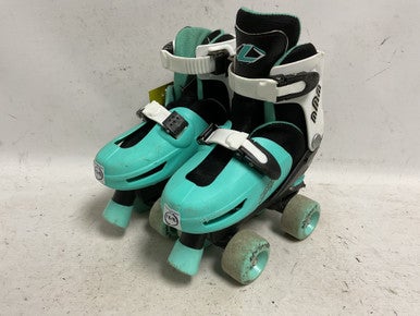 Used LENEXA Junior Roller Quad Skates Teal Adjustable 11855-S000200895