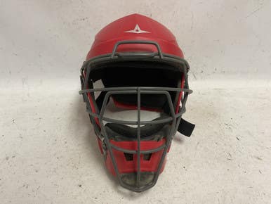 Used All-Star MVP5 S Catchers Helmet w/Mask Red SM 11855-S000200892