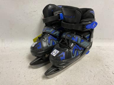 Used OBENSKY ADJ Boys Softboot Skate Black And Navy Blue Adjustable 11855-S000200866