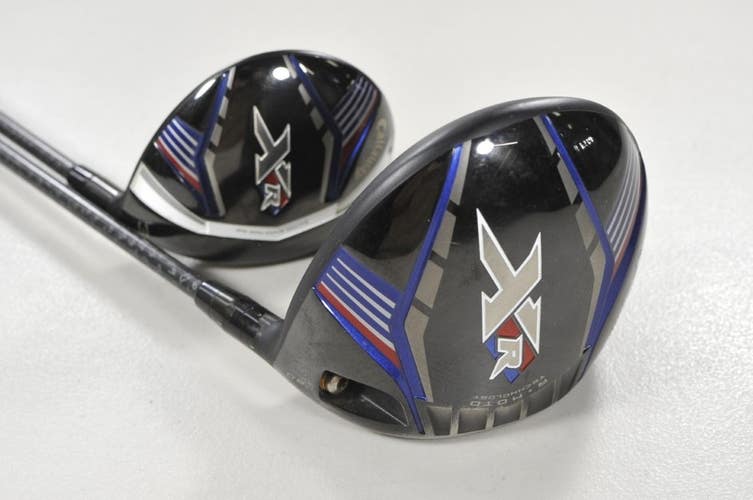 Callaway XR 9* Driver and #3 Fairway Wood Set Stiff Flex Right Project X #213743