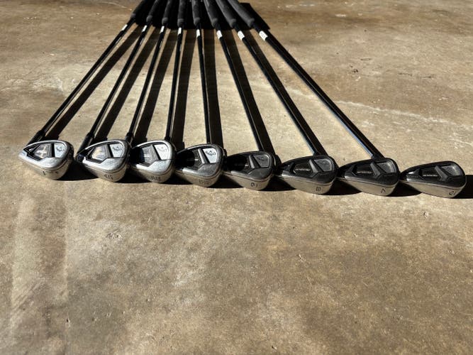 Men's 2021 Callaway Rogue ST Max OS Right Handed Iron Set Stiff Flex (Used)