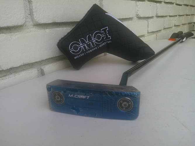 MIZUNO M-CRAFT OMOI Milled Forged Blue 01 Putter - HC and Weight Kit - 34.75"