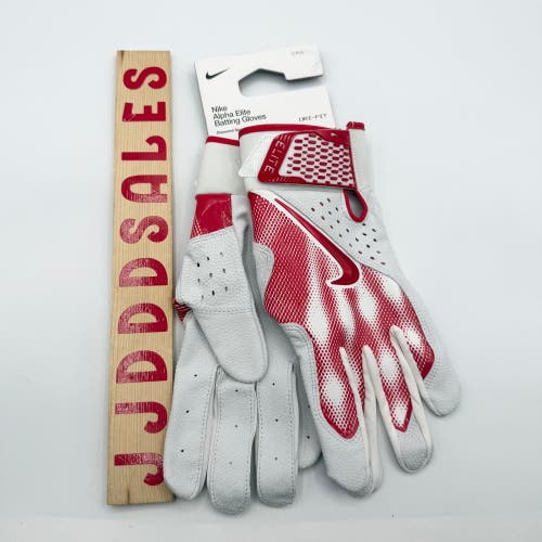 Nike Alpha Elite Baseball Batting Gloves Red White Men’s Sz Large NWT $60

New with Tags
