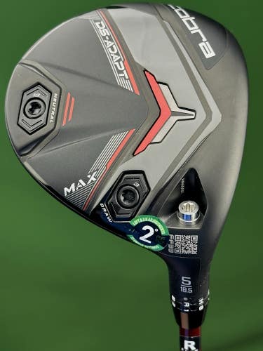 Cobra DS-Adapt MAX Fairway 5-Wood 5W 18.5* Regular Flex Denali Red 50g NICE!