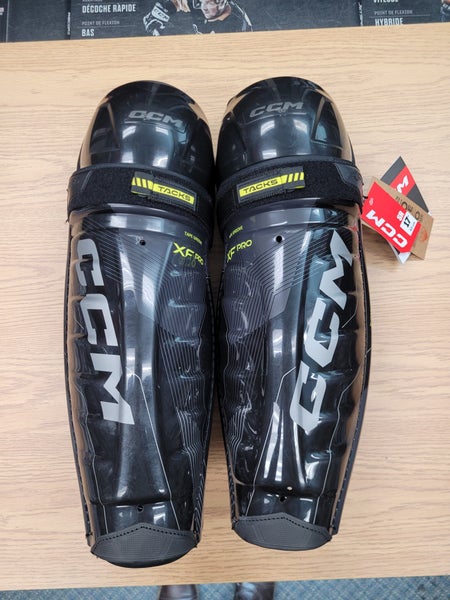 NEW! Size Senior 17" CCM Tacks XF Pro Shin Pads Pro Stock (New)