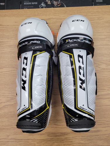 NEW! Size Senior 16" CCM Tacks Pro Shin Pads Pro Stock (New)