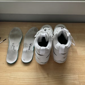 White Men's Size M 9.5 (W 10.5) Adult Nike Alpha Menace High Top (Used)