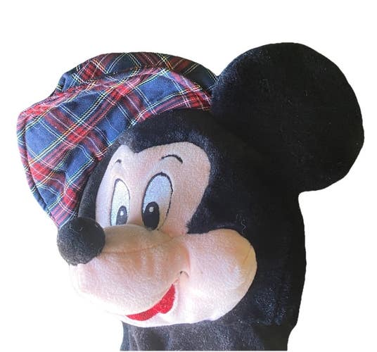 Walt Disney Mickey Mouse With Plaid Golf Hat Plush Fairway Wood Headcover Nice