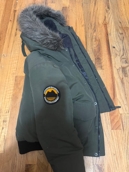 Green Superdry Men's Medium Jacket (Used)