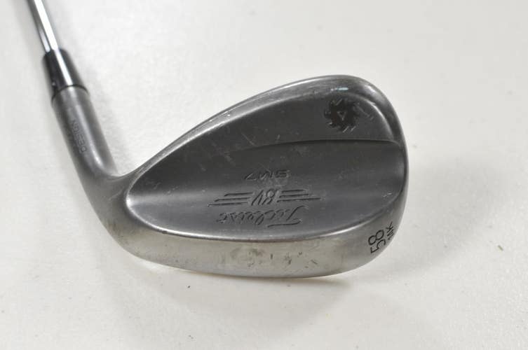 Titleist Vokey SM7 Jet Black 58*-14K Wedge RH KBS 125g Stiff Flex Steel #213442