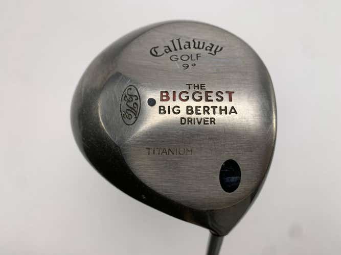 Callaway Biggest Big Bertha Driver 9* Stiff Graphite Mens RH