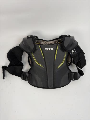 STX Stallion Youth 200 Lacrosse Shoulder Pad, .Black/Yellow, Size Small