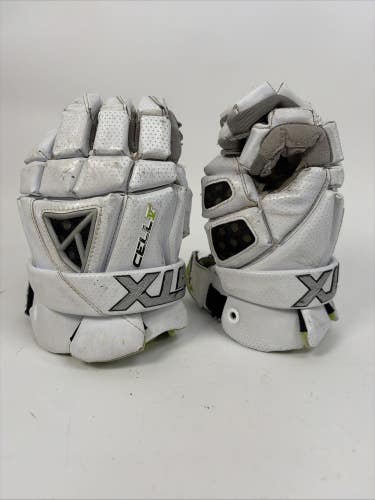 STX Cell V Lacrosse Gloves, Small, White