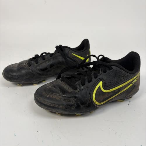 Nike Tiempo Soccer Cleats, Youth Size 1Y Black/Yellow
