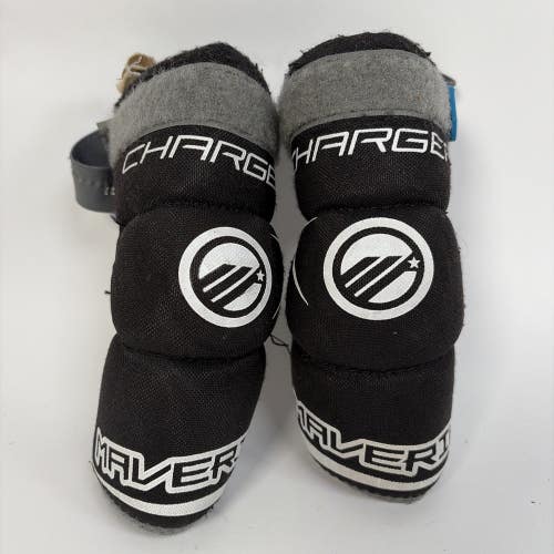 Maverik Charger Lacrosse Arm Pads Size Medium, Black/White