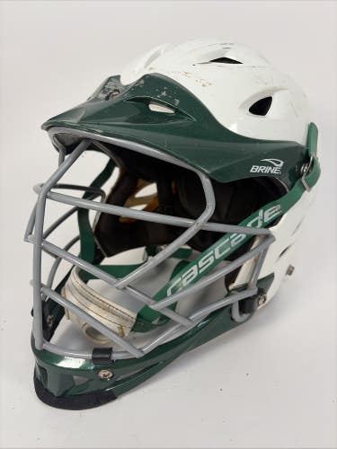 Brine Triumph XP Lacrosse Helmet, White/Green