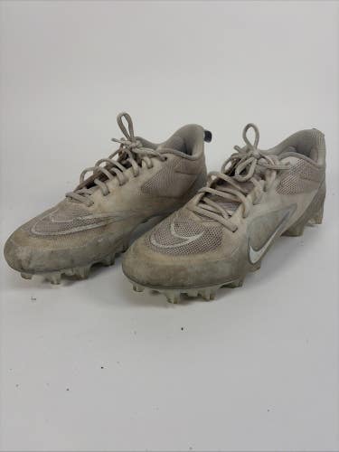 Nike Alpha Huarache 8 Pro Lacrosse Cleats, Size 9, White