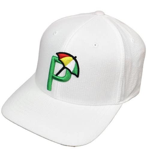 PUMA Golf x Arnold Palmer Seersucker Adjustable Snapback Hat Cap White Glow NEW!