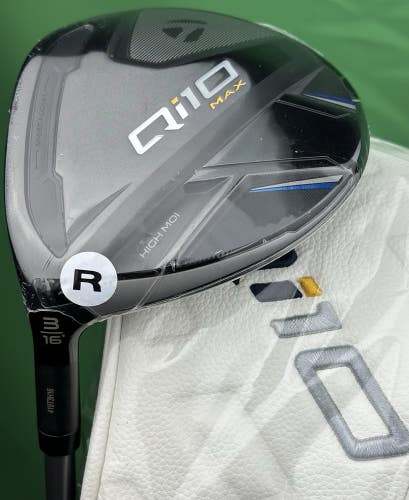 TaylorMade Qi10 MAX Fairway 3-Wood LEFT Hand 3W 16* Speeder NX Regular Flex NEW