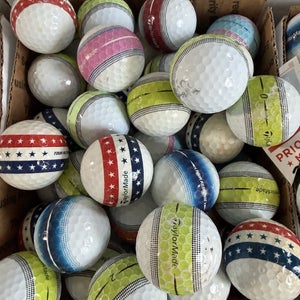 100 TaylorMade Tour Response Stripe Color Mix Used Golf Balls - Shag Bag