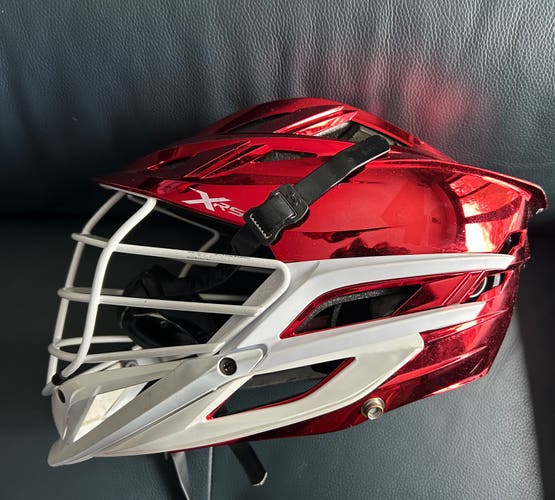 Red chrome lacrosse lax Cascade XRS Helmet (Used)