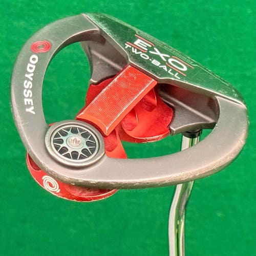 Odyssey EXO Two-Ball 35" Double-Bend Mallet Putter Stroke Lab w/ Super Stroke