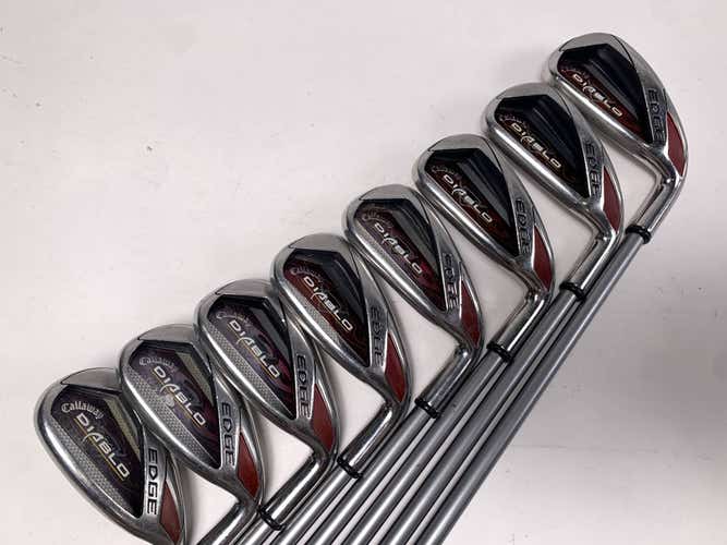 Callaway Diablo Edge Iron Set 4-PW+SW 55g Ladies RH Undersize Grips