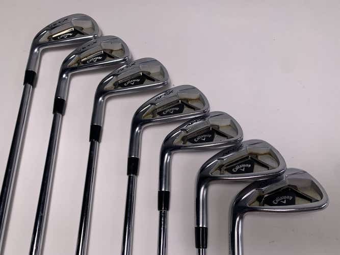 Callaway Apex 21 Iron Set 4-PW Project X Precision Rifle 6.0 Stiff Steel Mens LH