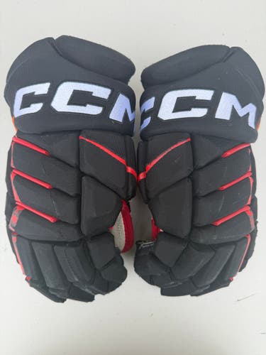 CCM JetSpeed FT1 Hockey Gloves Blackhawks Pro Stock 14” (Used) 3151